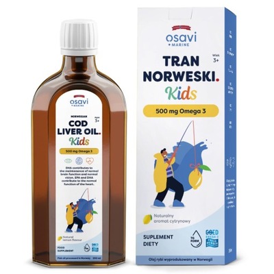 Osavi Tran Norweski Kids 500mg Omega 3 250 ml