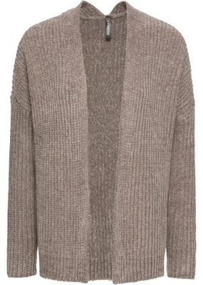 Sweter brązowy roztwarty bez zapięcia R 38