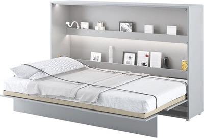 Półkotapczan Szary Poziomy 120x200 Bed Concept