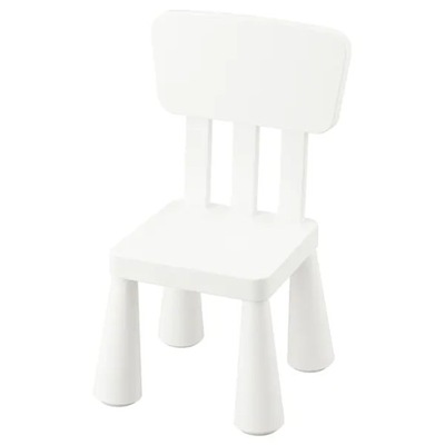 IKEA MAMMUT Krzesełko dziecięce wewn/zewn biały