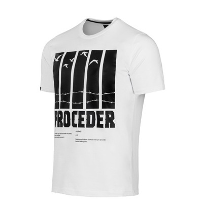 CHADA Proceder Koszulka T-shirt KRATY Biały / XL