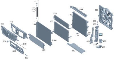 Кронштейн радиатора r mercedes c klasa w206 21- фото №1