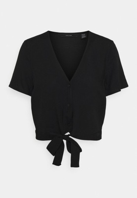 Bluzka krótka wiązana Vero Moda czarna S