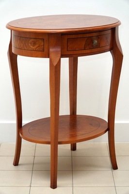 STOLIK STYLOWY, ORZECHOWY H75X38x48 cm