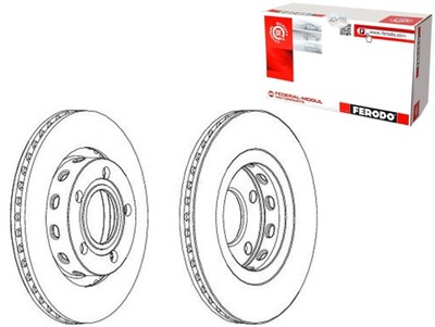 FERODO DISCS BRAKE 2 PCS. AUDI A6 A8 2.5D-6.0 0  