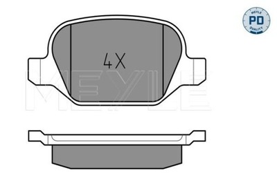 MEYLE 025 235 1716/PD КОМПЛЕКТ КОЛОДОК ШАЛЬМІВНИХ
