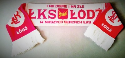 Szalik ŁKS ŁÓDŹ !! Zapraszam !! i NA DOBRE I NA ZŁE !!