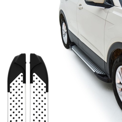 Turtle пороги бічний sapphire v1 do ford ecosport all 2013 - 2024 srebro фото №1