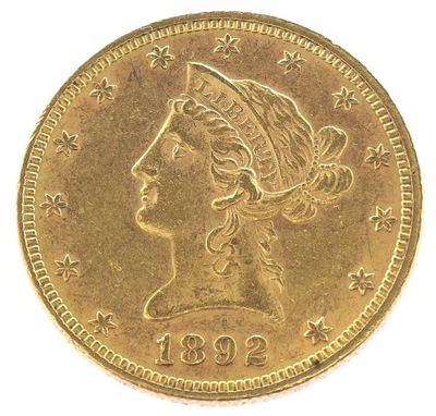 Złota moneta 10 dolarów, 1892