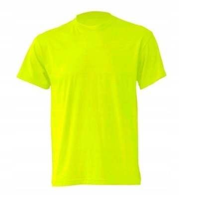 T-SHIRT FLUOR koszulka fluo neonowa widoczna ŻÓŁTA SYF M