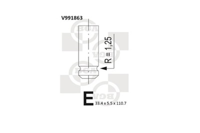 VÁLVULAS SSACE I DE ESCAPE BGA V991863 + REGALO  