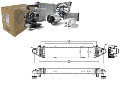 Nissens интеркулер mercedes c 200 cdi 204.001 фото №1