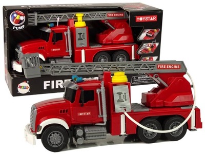 Czerwona Ciężarówka Straż Pożarna z Wodą, Dźwiękami i Światłami dla Dzieci