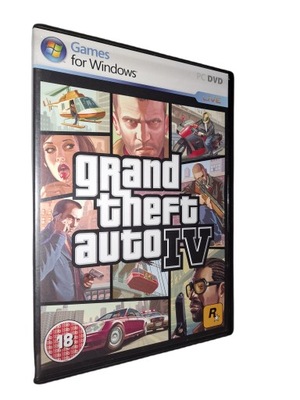 GTA 4 GRAND THEFT AUTO IV (PC) DVD 2 PŁYTY live PC WINDOWS GRA KOMPUTEROWA