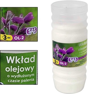 WKŁAD OLEJOWY DO ZNICZY 14cm