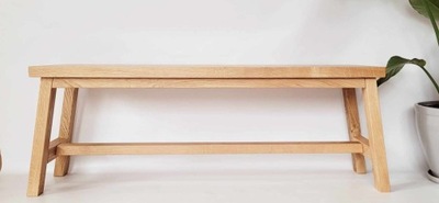 Ławka ławeczka drewniana dębowa rustykalna SUROWA