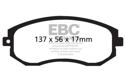 ZAPATAS DE FRENADO PARTE DELANTERA EBC AMARRILLO STUFF SUBARU XV GP | FORESTER IV DP41884  