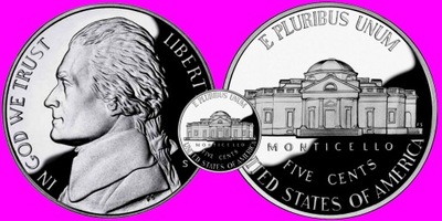 USA 5 cent 1997 S Jefferson Nickel st.L Proof,U629