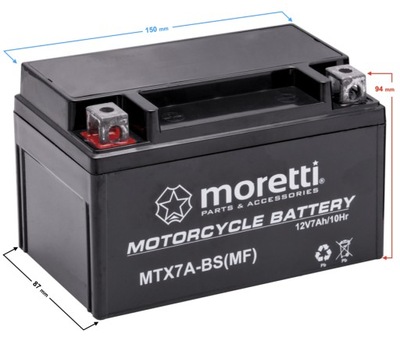 BATERÍA MORETTI AGM (GEL) MTX7A-BS  