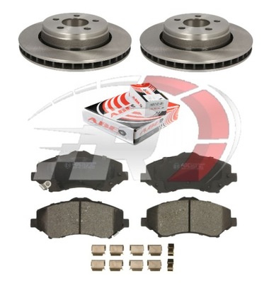 Jeep wrangler jk 2007-2018 гальмівні диски + гальмівні колодки гальмівні перед + пластини фото №1