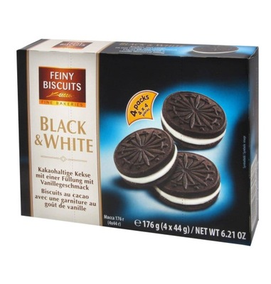 Z NIEMIEC Feiny Biscuits Black&White Ciastka 176 g