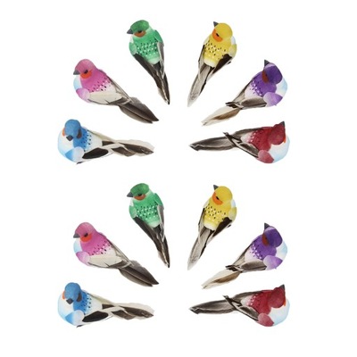 12 uczne małe fałszywe dekoracyjne małe ptaszki