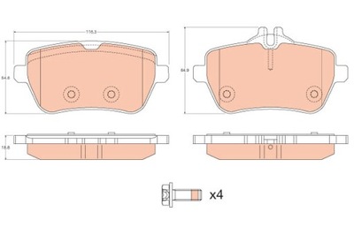 PADS BRAKE - SET GDB2014  