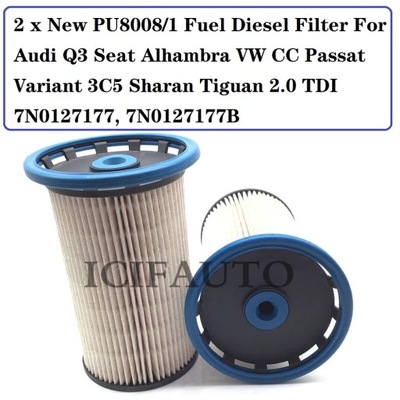 NUEVO PU8008/1 FUEL DIESEL FILTER PARA AUDI Q3 SEAT ALHAMBRA VW CC PASS~26168  