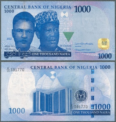Nigeria - 1000 naira 2022 * W49 * nowe wydanie