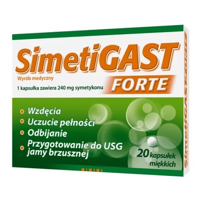 Simetigast Forte 0,24 g, 20 kapsułek