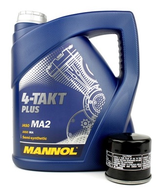 Olej Mannol 4-TAKT PLUS 10W40 4L + filtr oleju