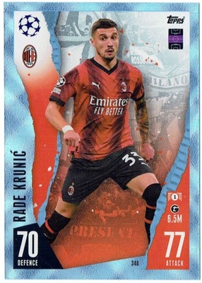 Topps Match Attax 23/24 - CRYSTAL PARALLEL- 348c RADE KRUNIC