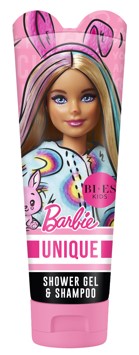 BI-ES Kids 2 w 1 żel pod prysznic+szampon Barbie Unique 240 ml