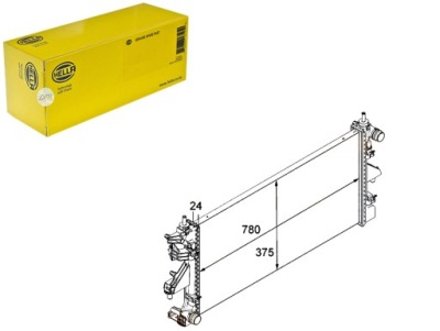 Hella радіатор wody citroen jumper 2.2 hdi 100 фото №1