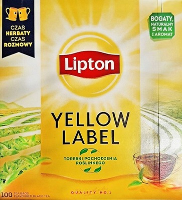 Herbata Lipton Yellow Label czarna 100 torebek