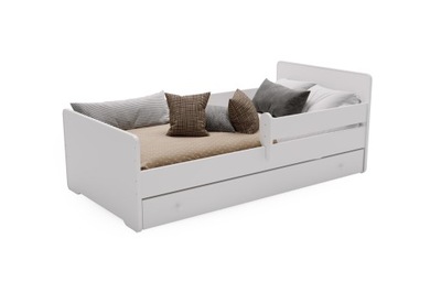 KOBI Łóżko pojedyncze Max 160x80 z szufladą biały
