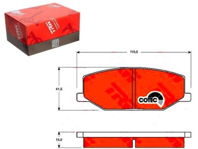 Trw gdb383 набір гальмівних колодок гальмівних, гальма дискові фото №1