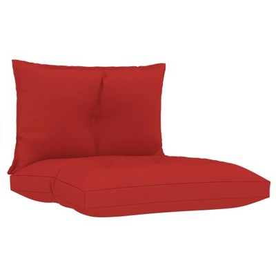 Poduszki na sofę z palet, 2 szt., czerwone, tkanin