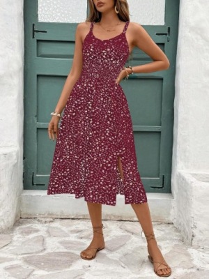 SHEIN MIDI SUKIENKA W KWIATY T8P S05__M