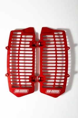 FM-PARTS TAPONES DEL RADIADOR (KRATKI) ALUMINIO KTM/HUSQVARNA '20-22' ROJO  