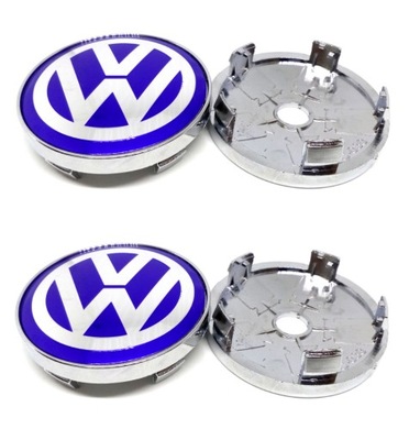 VOLKSWAGEN VW 60 MM ЧОРНІ КОВПАЧКИ КОВПАЧКИ