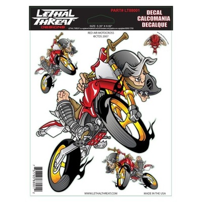 НАКЛЕЙКА LETHAL THREAT LT88001 AIR MOTO 15X20CM