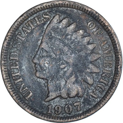 Moneta, USA, Indian Head Cent, Cent, 1907, U.S. Mi