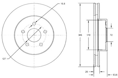 TOMEX BRAKES DISCOS DE FRENADO 2SZT. JEEP GRAND CHEROKEE 99-05  