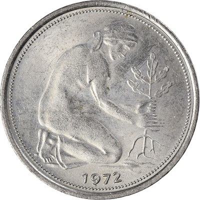 Moneta, Niemcy - RFN, 50 Pfennig, 1972
