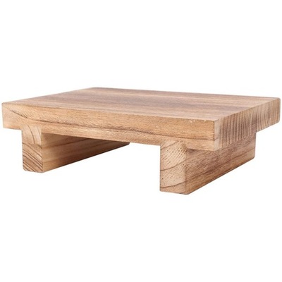 Podnóżek biurowy, stołek nocny, drewniany