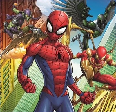 Zestaw Kreatywnych PUZZLI Pajęcza Siła Spiderman