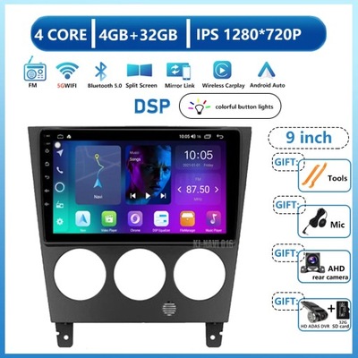 NAVEGACIÓN GPS ANDROID 13 CARPLAY PARA SUBARU IMPREZA GD GG 2002-2007  