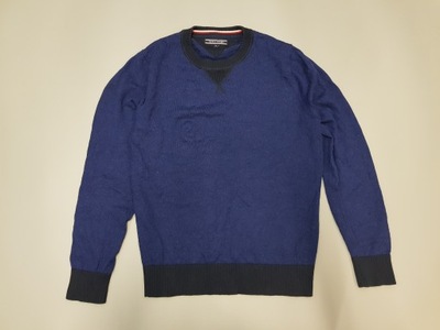 TOMMY HILFIGER stylowy sweter męski 100% wełna M