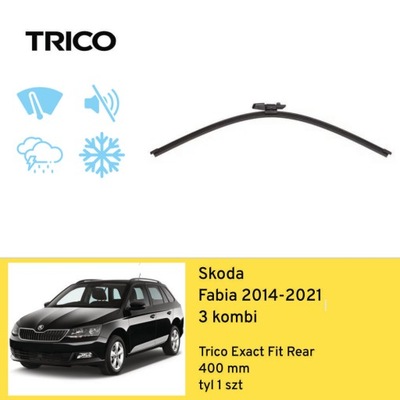 LIMPIAPARABRISAS AL PARTE TRASERA PARA SKODA FABIA 3 UNIVERSAL (2014-2021) TRICO  